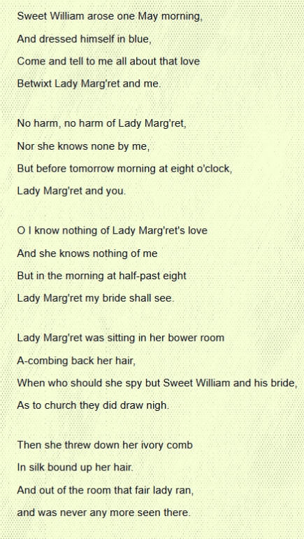 Fair Margaret and Sweet William - Wikipedia